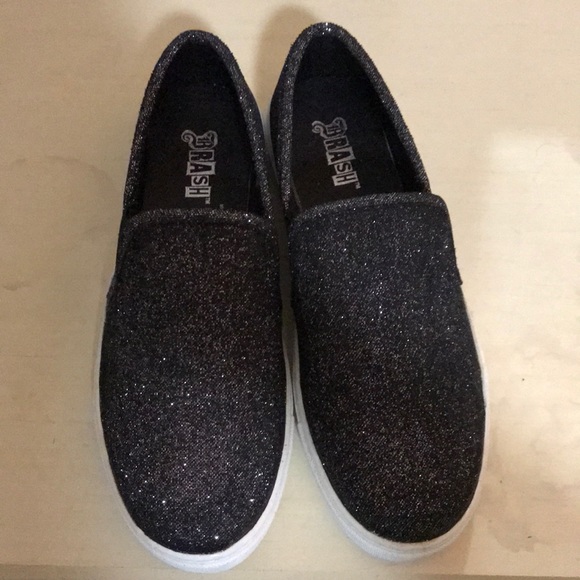 Glitter slip on shoes women’s 6.5 - Picture 1 of 3